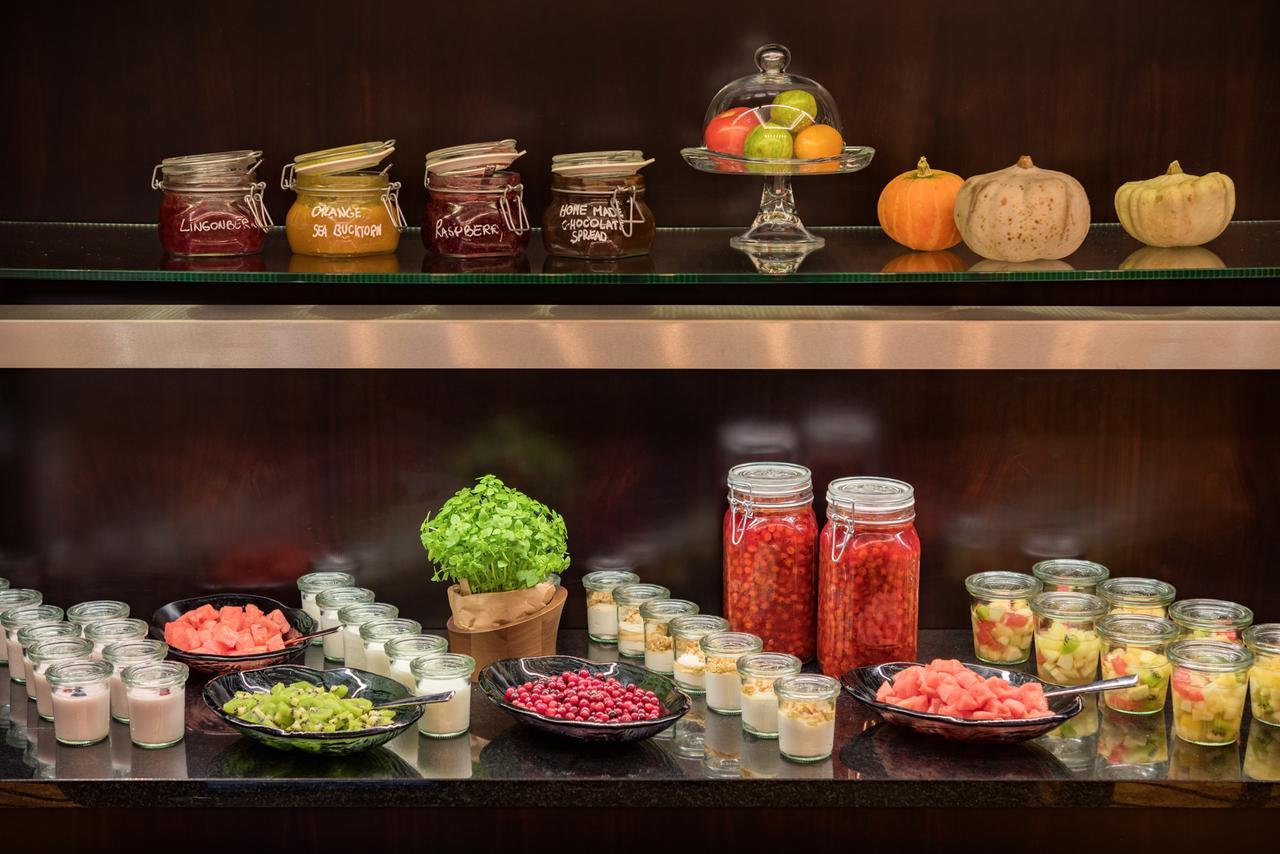 Grand Hotel Kempinski Riga Exterior photo A selection of jams and fruit preserves